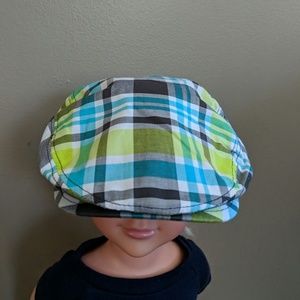 Spring Plaid Golfer Style Hat EUC
